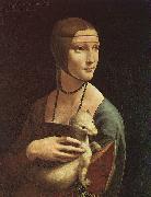  Leonardo  Da Vinci Portrait of Cecilia Gallarani oil on canvas